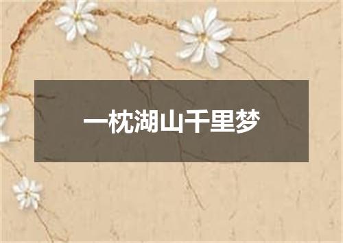 一枕湖山千里梦