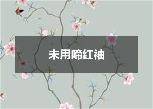 未用啼红袖