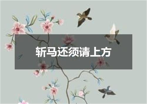 斩马还须请上方