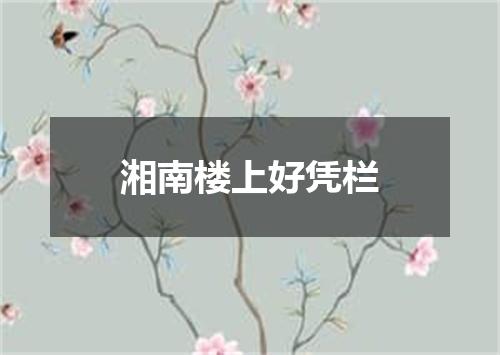 湘南楼上好凭栏