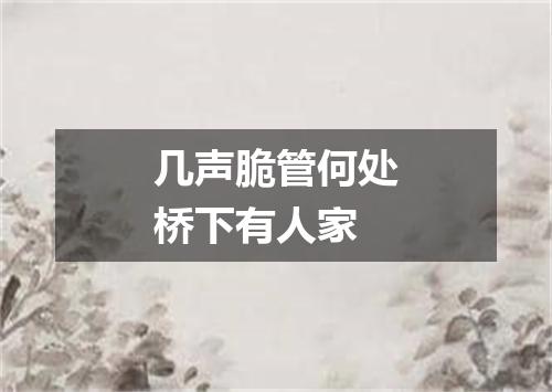 几声脆管何处桥下有人家