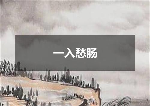 一入愁肠