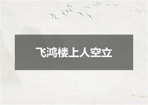飞鸿楼上人空立