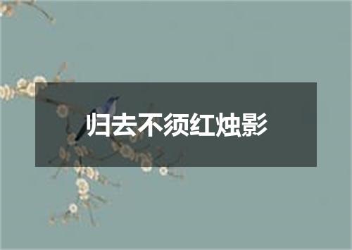 归去不须红烛影