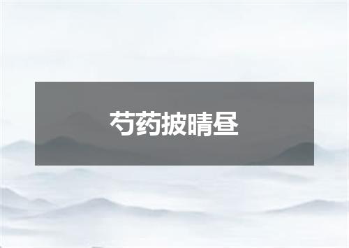 芍药披晴昼