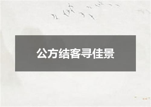 公方结客寻佳景