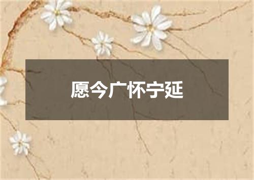 愿今广怀宁延