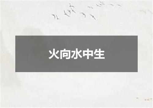 火向水中生