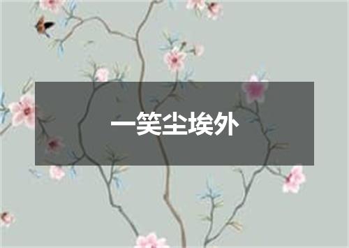 一笑尘埃外