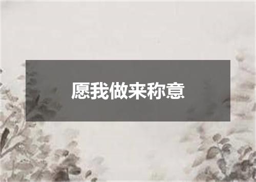 愿我做来称意