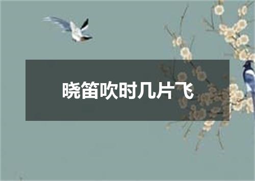 晓笛吹时几片飞