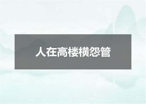 人在高楼横怨管