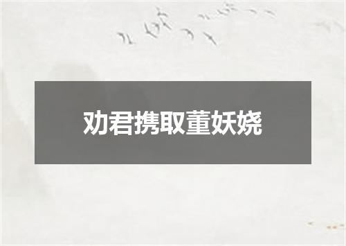 劝君携取董妖娆