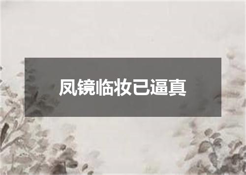凤镜临妆已逼真