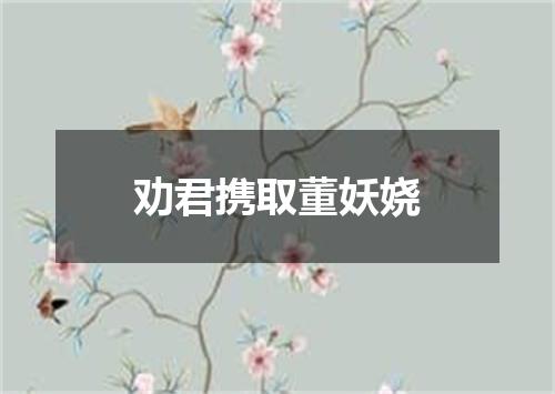劝君携取董妖娆