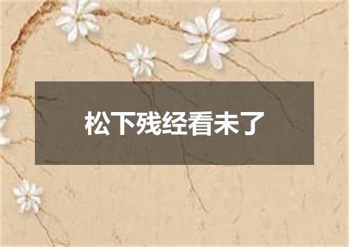 松下残经看未了
