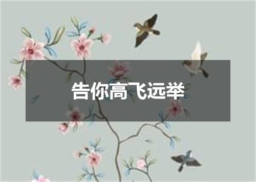 告你高飞远举