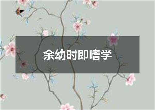 余幼时即嗜学