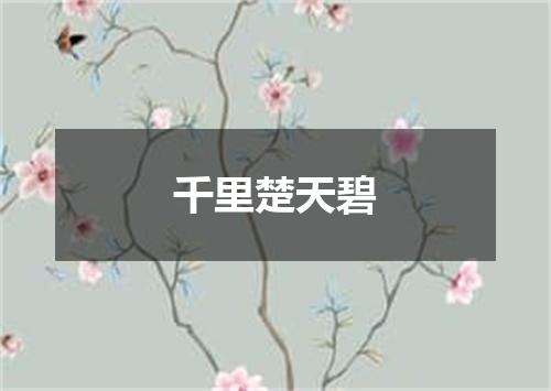 千里楚天碧
