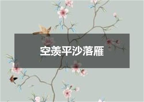 空羡平沙落雁