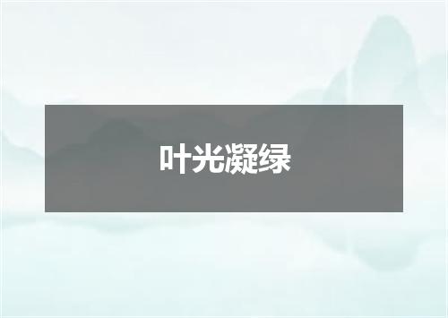 叶光凝绿