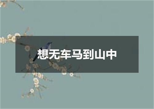 想无车马到山中