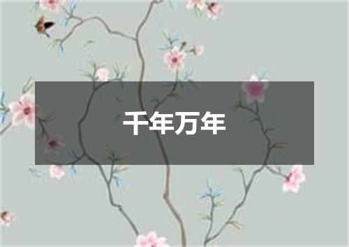 千年万年