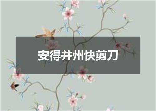 安得并州快剪刀