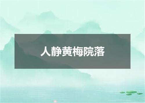 人静黄梅院落