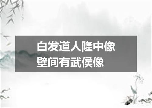 白发道人隆中像壁间有武侯像