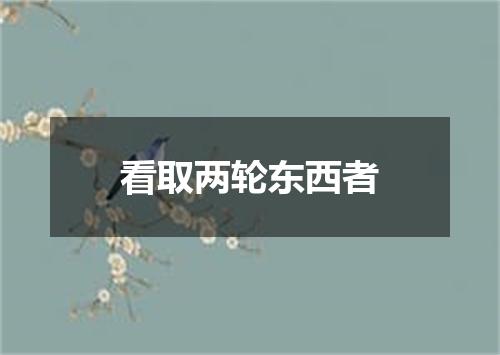 看取两轮东西者