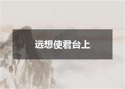 远想使君台上