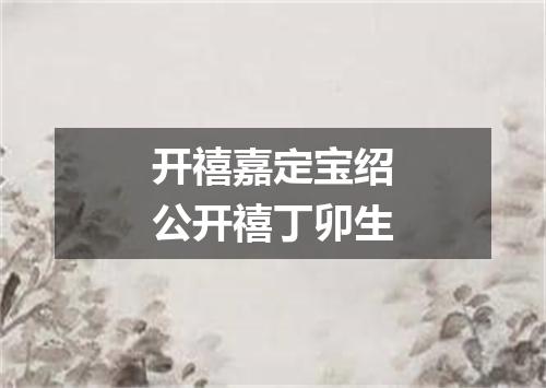 开禧嘉定宝绍公开禧丁卯生