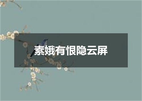 素娥有恨隐云屏
