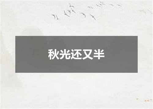 秋光还又半