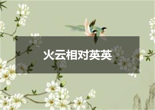 火云相对英英