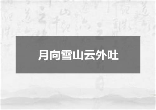 月向雪山云外吐
