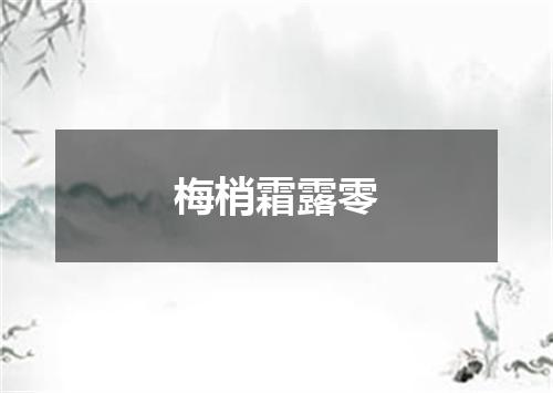 梅梢霜露零