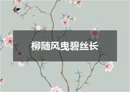 柳随风曳碧丝长
