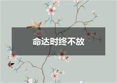 命达时终不放