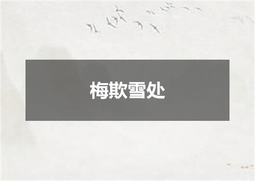 梅欺雪处