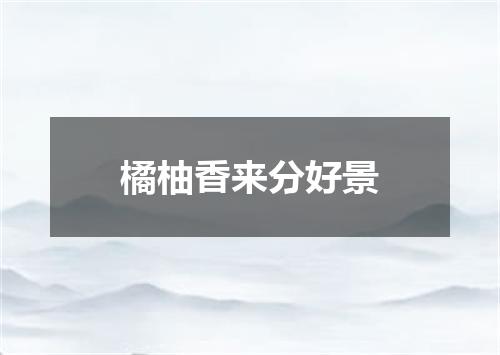 橘柚香来分好景