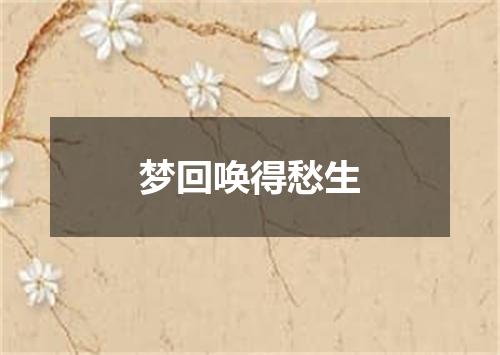梦回唤得愁生