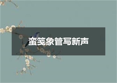 蛮笺象管写新声