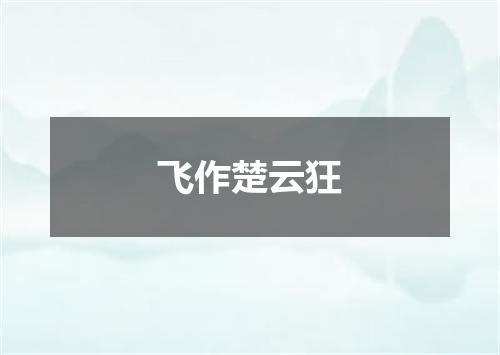 飞作楚云狂