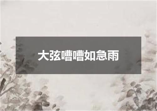大弦嘈嘈如急雨