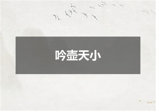 吟壶天小