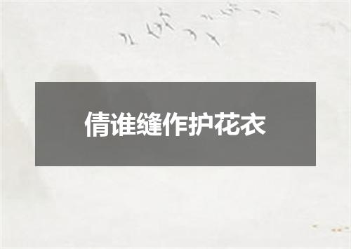 倩谁缝作护花衣