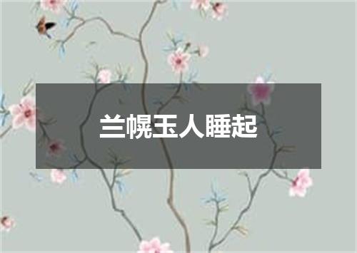 兰幌玉人睡起