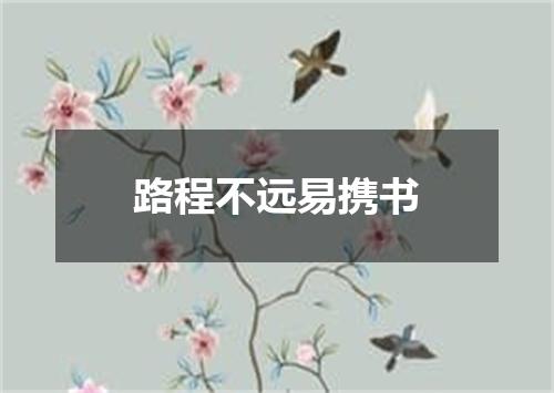 路程不远易携书